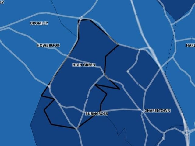 This neighbourhood has seen rates of positive Covid cases fall by 40.5 percent with an infection rate of 216.1 per 100,000 people.