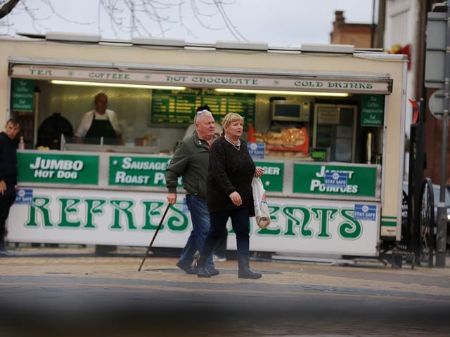 Town centre shoppers