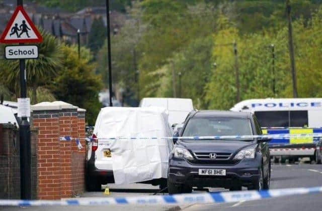 The scene after Armend Xhika was stabbed to death when violence flared on Earl Marshal Road, in Fir Vale, and Kirton Road, in Pitsmoor