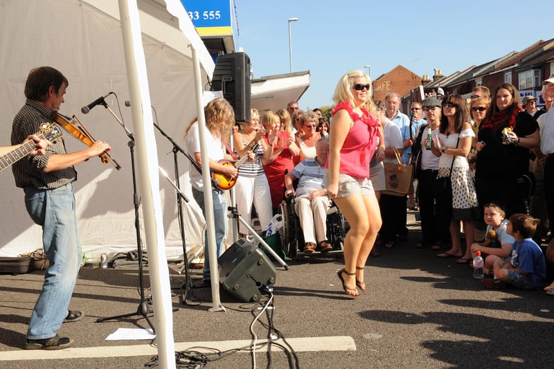 People dance to a band at Love Albert Road Day in 2009. Picture: Paul Jacobs. (093449-35)