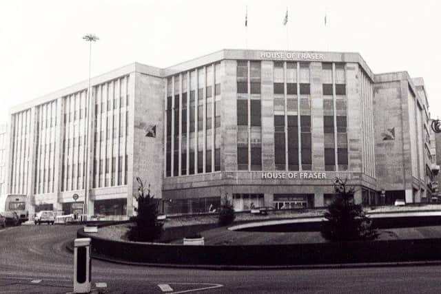 House of Fraser and the Hole in the Road in 1989.