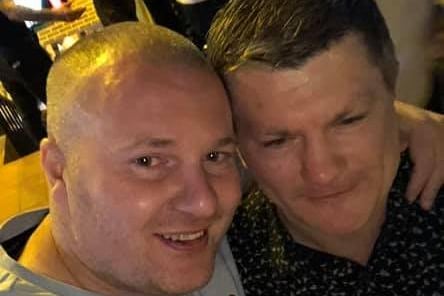Gary Docherty was holidaying in Tenerife when he took the opportunity to get a picture with the boxing hero.
