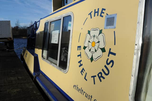 The Ethel Trust Barge pictured at Tinsley Marina.