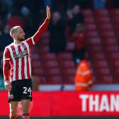 Sheffield United's Connor Hourihane applauds supporters after beating Barnsley, before joining up with the Republic of Ireland squad: Will Matthews/PA Wire.