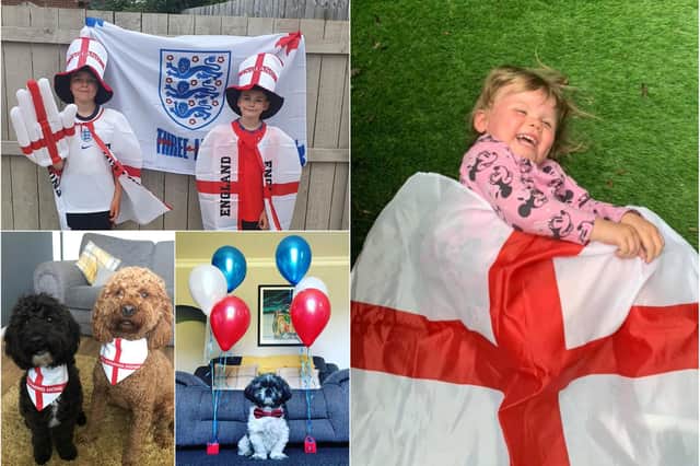 Showing their support for England!