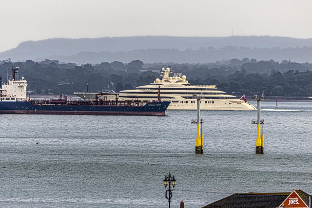 The super yacht in the Solent