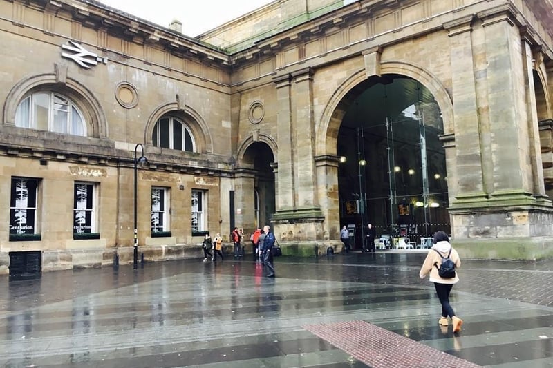 Newcastle Central Station on Neville Street.
