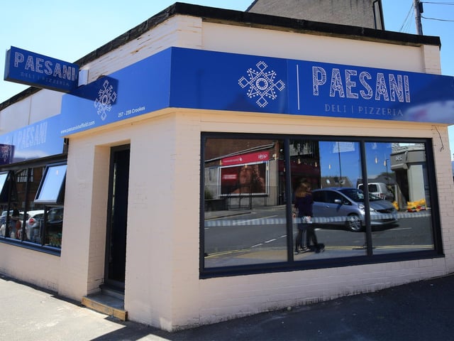 Paesani Deli And Pizzeria in Crookes is rated 5 stars out of 5 on Tripadvisor. The restaurants said on their most popular dish: ""We are Giacinto Di Mola and Vito Vernia from Paesani. We are originally from Apulia and our pizza chef Antonio is from Campania, Italy’s birthplace of pizza. We are extremely passionate about what we do, that’s why we use the finest ingredients sourced directly from Italy and we make our own pizza dough every day with just flour (flour Caputo from Naples), water, salt and yeast using double fermentation process which makes our pizzas so soft and light. For our most popular( and beautiful) pizza “Mortadella & Burrata” we use creamy and delicate burrata from Apulia, pistacchio from Sicily and mortadella from Emilia Romagna. It’s buonissimo."