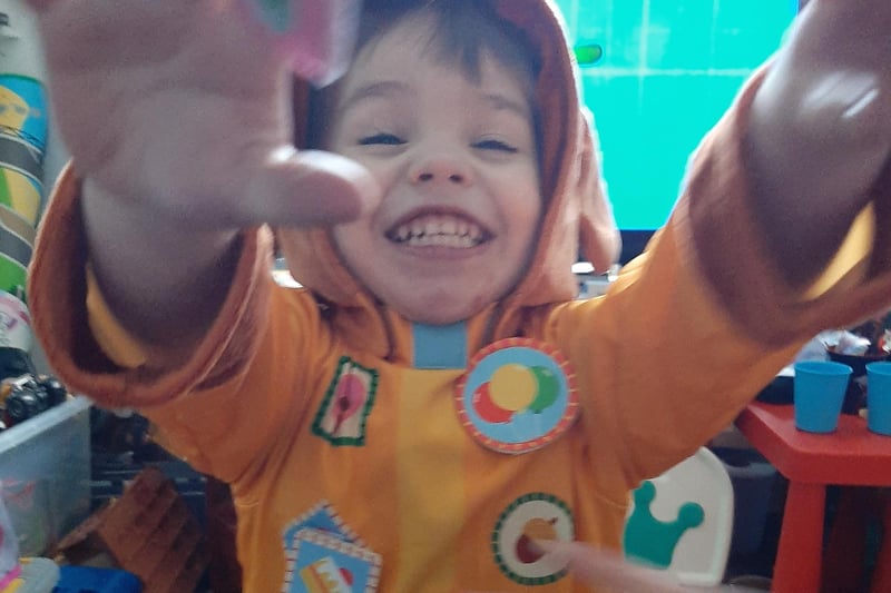 Emma Cunningham shared this fabulous image of her three-year-old son Jaxson dressed as Hey Duggee.