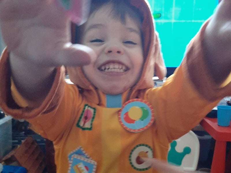 Emma Cunningham shared this fabulous image of her three-year-old son Jaxson dressed as Hey Duggee.