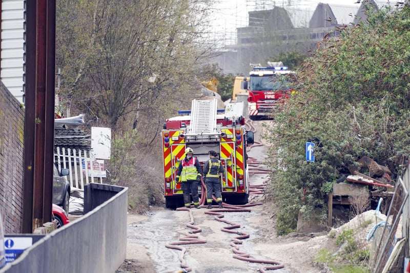 The fire started at a scrap metal yard off Carlisle Street, in Sheffield (pic: Scott Merrylees)