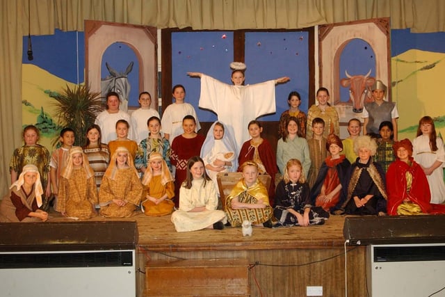 Angels, shepherds and much more in the Hill View Juniors Nativity in 2004.
