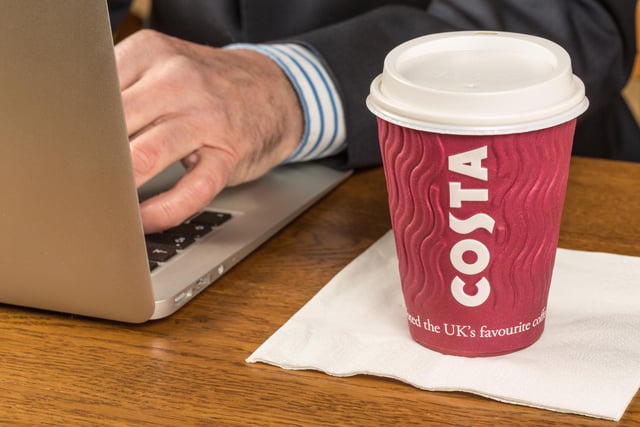 Just behind Starbucks was fellow coffee chain Costa Coffee, which had the sixth highest spend overall.