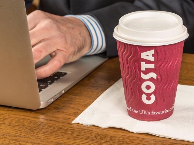 Just behind Starbucks was fellow coffee chain Costa Coffee, which had the sixth highest spend overall.