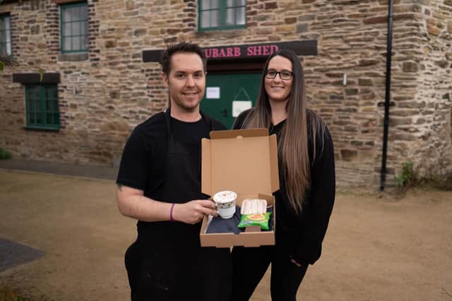 Tony Dunn,40 and Paula Dunn, 34 of The Rhubarb Shed, Sheffield. October 23 2020. The cafe owners are planning to feed school children during the school holidays from families struggling during the pandemic. 