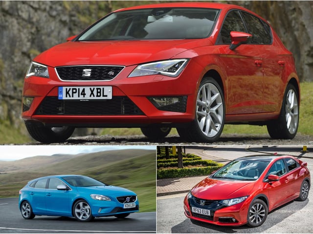 The best family cars have an international flavour, with Spain, Sweden and Japan represented.
Seat Leon diesel (2013 - 2020) 98.7%; Volvo V40 (2012-2019) 95.6%; Honda Civic (2012-2017) 95.6%