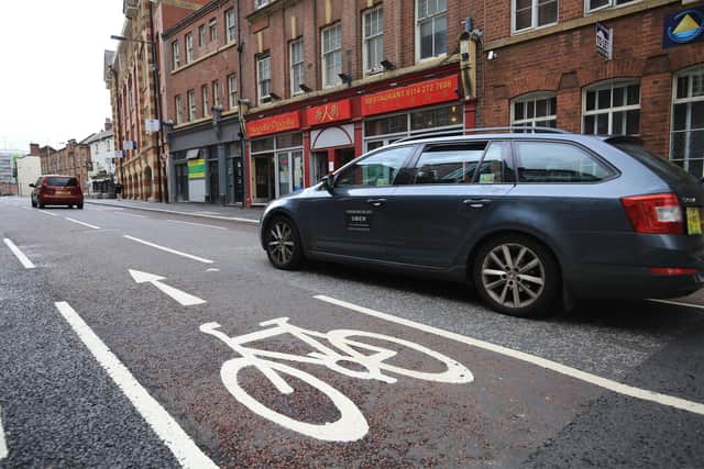 New paint on Trippet Lane is a 'disappointment' that 'does not work,' according to Dexter Johnstone of Cycle Sheffield.