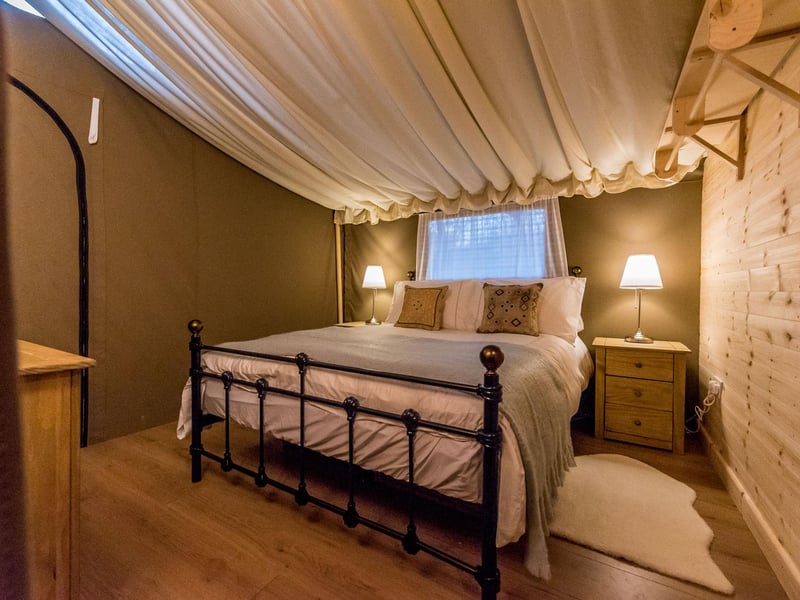 Each cabin comes with two stylish bedrooms - one double and one twin, plus a double cabin bed.