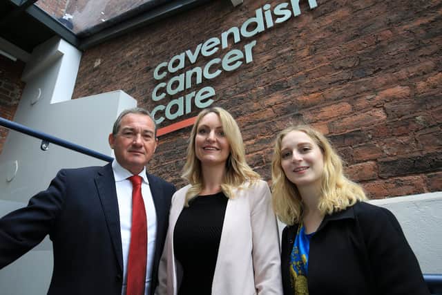 Cavendish Cancer Care - pictured are David Grey, Emma Draper, and Claudia Downs.