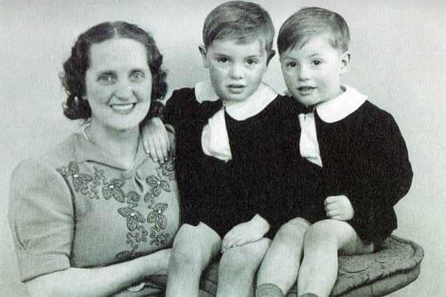 Mum Doris Friskney, Norman Friskney (centre) and Leonard Friskney (right), 3 or 4 years old

submitted by Leonard Friskney