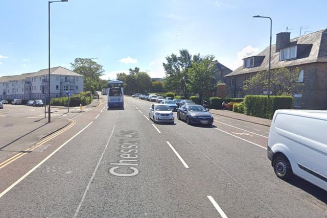 Two way temporary traffic lights for one week, then lane closures/contraflow maintaining two way traffic between Chesser Crescent and Chesser Loan due to the installation of new pedestrian crossing