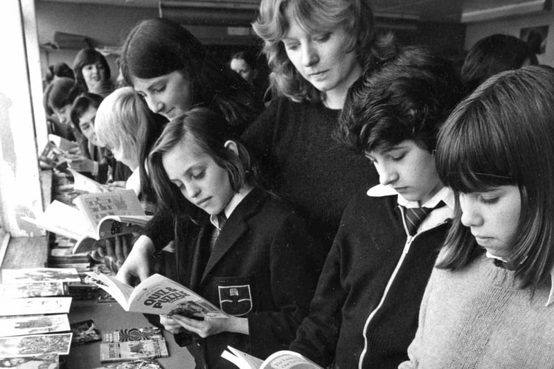 Catching up on your reading is very important. You could do it at the shop at Hedworthfield School in 1978.