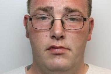 Pictured is Anthony James Fieldsend, aged 33, of Derby Street, Barnsley, who was sentenced at Sheffield Crown Court to 34 months of custody after he admitted attempting to meet a child after sexual grooming, attempting to engage a child into penetrative sexual activity, and attempting to communicate sexually with a child.