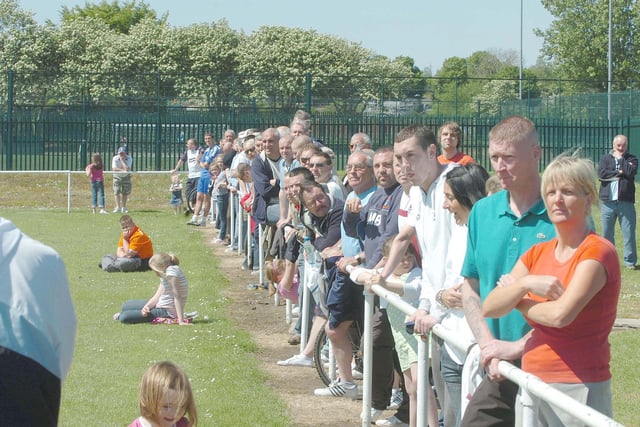 Rovers Quoit Club and Supporters Club fans are in shirt sleeves for this sunny cup final in 2009.