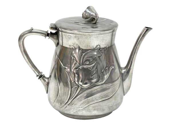 An art nouveau teapot