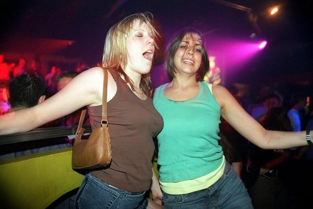 Clubbers on the dance floor at the Leadmill in April 2003