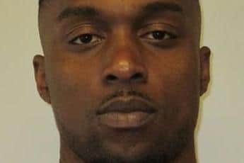 Pictured is Junior Liversidge, aged 33, of Edenhall Road, near Deep Pit, Sheffield, who has been sentenced at Sheffield Crown Court to 27 months of custody after he smashed a woman in the mouth with a crutch.