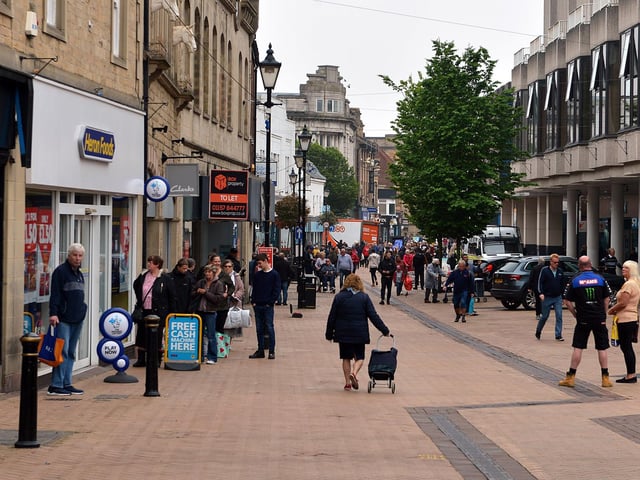 Shoppers return to Mansfield town centre.