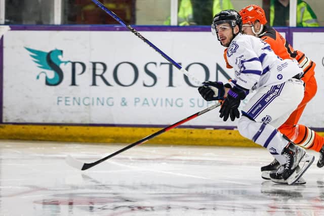 Anthony DeLuca playing against Sheffield 