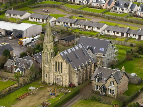 Church with extension behind.