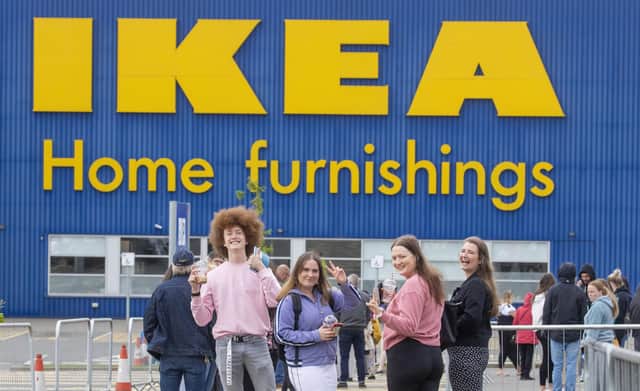 IKEA at Straiton, Edinburgh opens tot he public for the first time since lockdown.