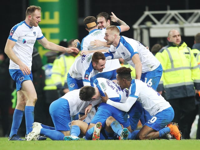 What an away day. Pompey defended superbly to keep out the Championship leaders before Andre Green notched a stoppage-time winner. The Fratton faithful went crazy - as did the players.