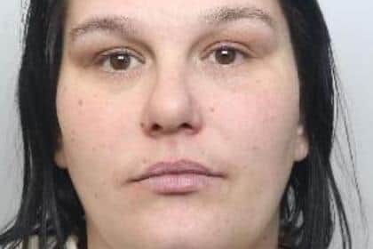 Pictured is Tracey Barry, aged 34, of Roundwood Court, Worsbrough, Barnsley, who was sentenced to four years of custody after she admitted unlawful wounding, perverting the course of justice, and assisting an offender who was involved in an arson attack.