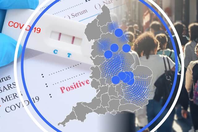 Positivity rates across English councils are high.