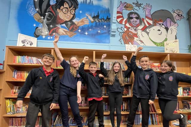 Pupils at Lound Junior in Sheffield celebrate their 'Good' Ofsted rating
