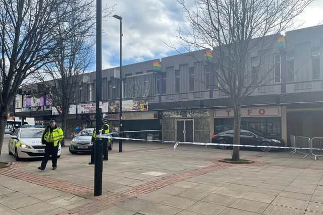 Police outside the Queer Junction nightclub in Sheffield city centre. Awil Ahmed, 27, of Greenland Walk, Greenland, is due to stand trial at Sheffield Crown Court on September 1 this year, charged with wounding with intent to do grievous bodily harm
