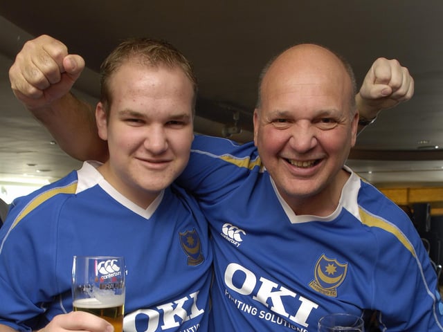 Father and son, Rob and Brian Ford, from Portsmouth, travelled to Hong Kong for Pompey's 2007 Asia Trophy win