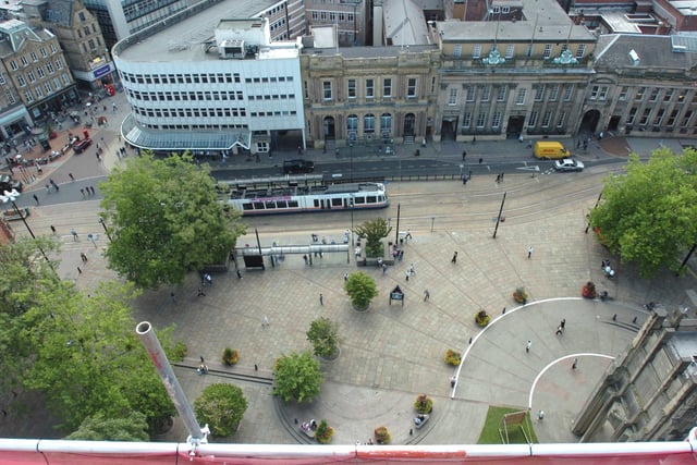 Church Street from the top of Sheffield Cathedral
