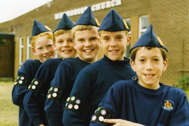 Members of the 1st Hebburn Boys Brigade gold badge winners. They are, from the front, Christopher Bachelor, Anthony Borthwick, Christopher Johnson, Peter Story and Paul Sanderson. Does this bring back memories?