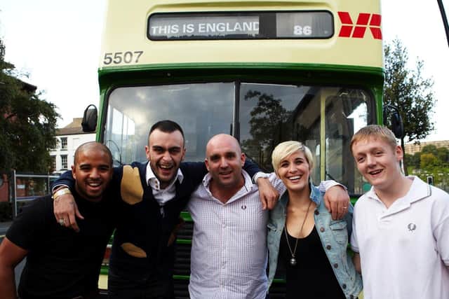 Shane Meadows centre, with the cast of This Is England which was partly filmed in Sheffield