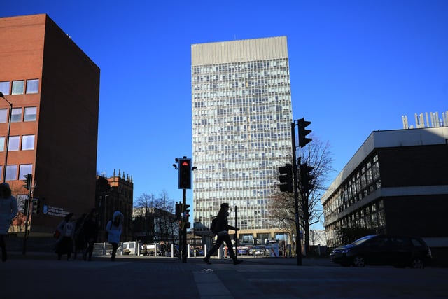 The university's Arts Tower - which has the official postal address of 12 Bolsover Street - opened in 1966 and, at 255 feet tall, was Sheffield's loftiest building until the 331 ft St Paul's Tower on Arundel Gate was completed in 2010.