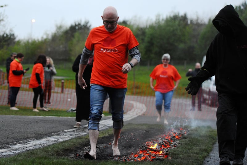 Another participant is safely through the firewalk (Pic: Michael Gillen)