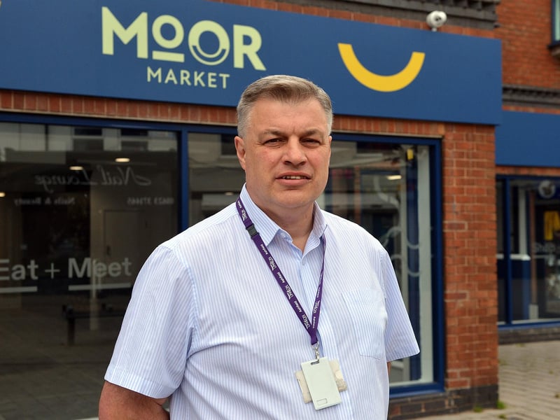 Ashfield Council markets manager Neil Earhart outside the new market.