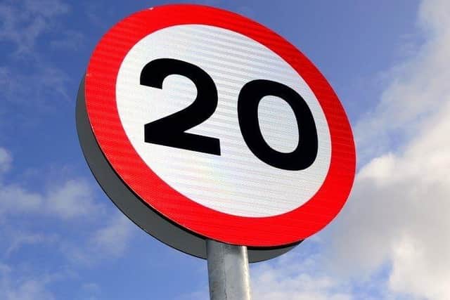 A 20mph sign: Manor Park and Handsworth are the latest areas of Sheffield to have the speed limit imposed on residential streets by the city council