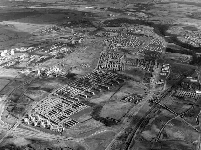 Aerial views of Cumbernauld