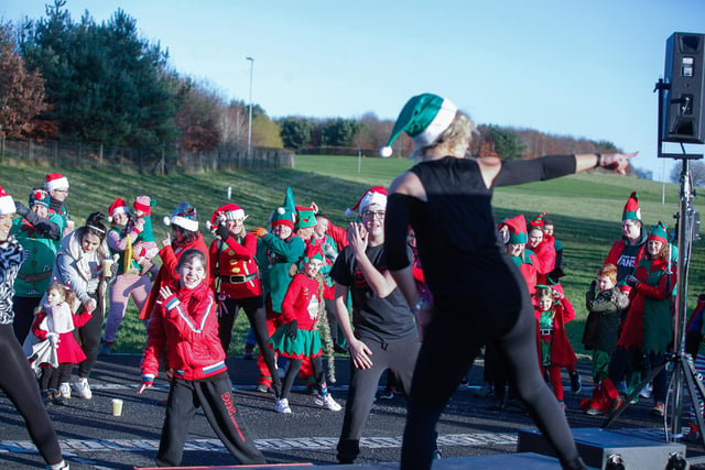 All the elves were encouraged to warm up before setting off.